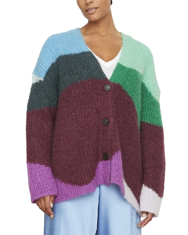 Women's Formal Clothes Fashion Essentials Vince Intarsia Wave Mohair & Alpaca-Blend Cardigan