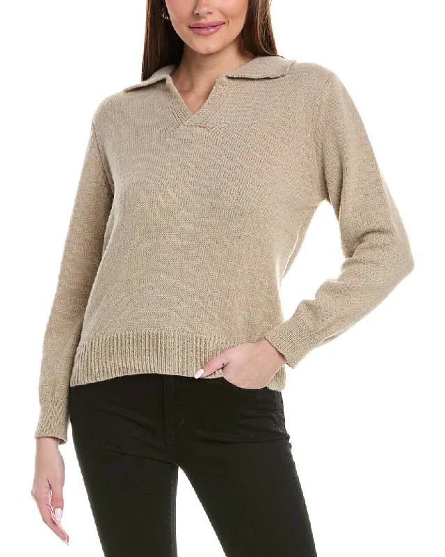 Women's Effortless Casual Outfit Everyday Elegance Sale REVERIEE Collared Sweater