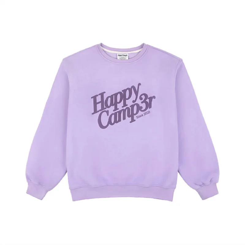 Women's Comfy Attire For Lounging Final Sale Puff Series Crewneck Top - Unisex In Grape