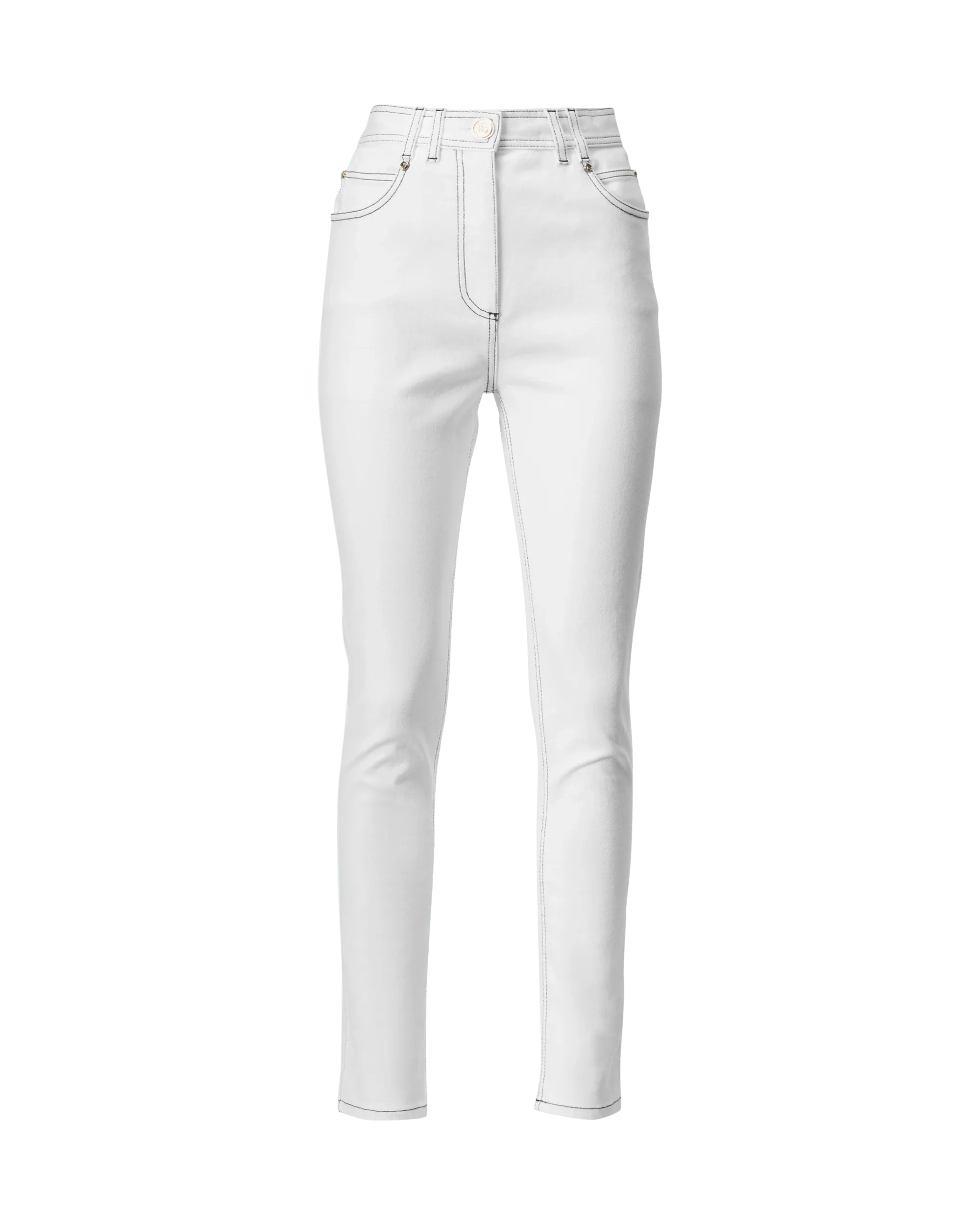 Vintage-Inspired Women's Apparel Embrace New Fashion Contrasting Stitch Skinny Jeans