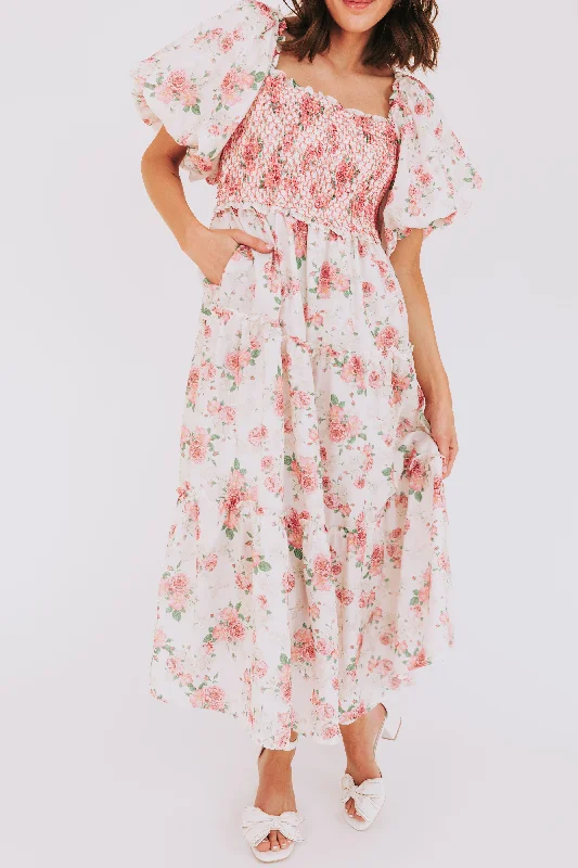 Women's Chic Outerwear Garments Step Ahead, Lead The Trend Floral Charm Dress