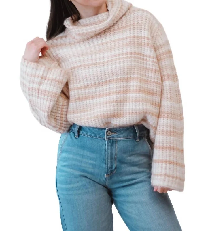 Women's Seasonal Garments Hurry Before It'S Gone Loretta Turtleneck Sweater In Cream