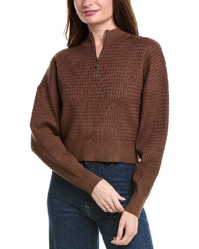 Fashion-Forward Women's Clothing Discover Promotions POINT Cable 1/2-Zip Sweater