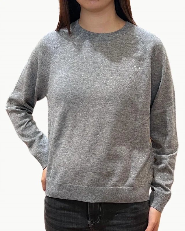 Women's Resort Garments Buy More, Save More Marum Woman Knit Pullover Sweater In Middle Grey