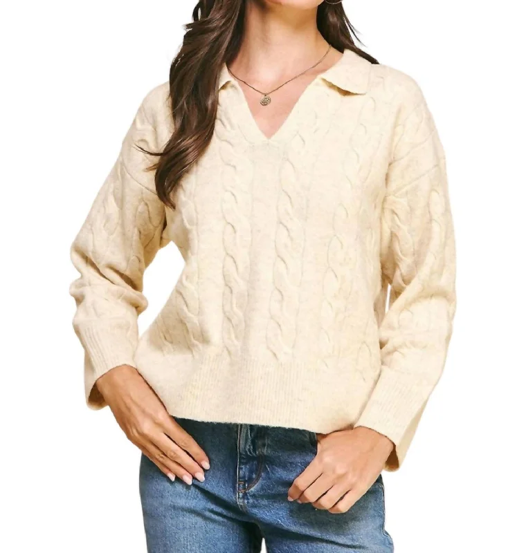 Women's High-Fashion Attire Fashionable Comfort Promotions In The Clouds Sweater In Cream