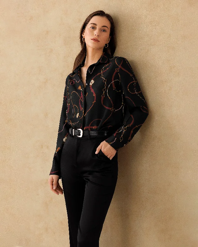 Contemporary Fashion Sale Louisville Print Silk Shirt for Women