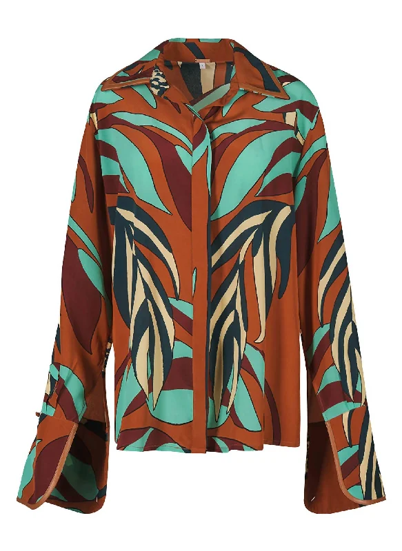 Style Without Limits Women's Luz De Alma Shirt In Terracota/jade