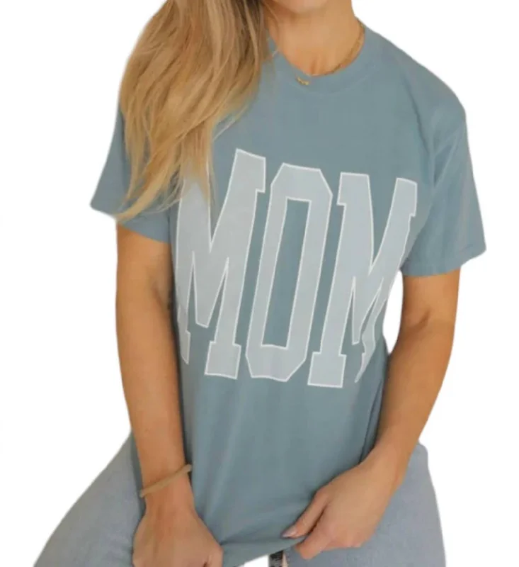 Find Your Unique Flair Mom Block Shirt In Tonal Blue