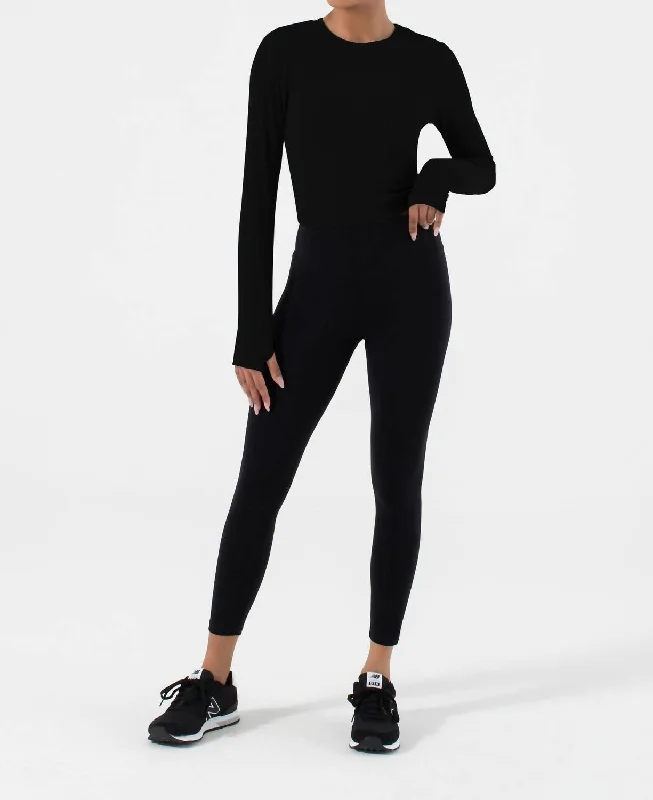 Timeless Style Promotions Acacia Twist Back L/s In Black