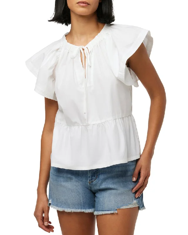 Casual Chic Deals JOE’S Jeans Poplin Flutter Sleeve Top