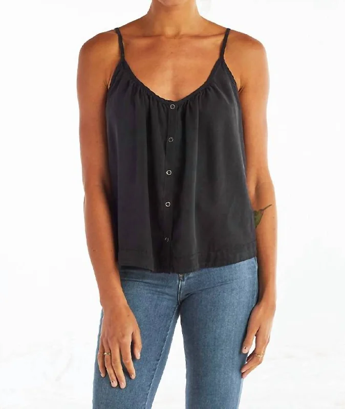 Exclusive Discount Snap Front Top In Black