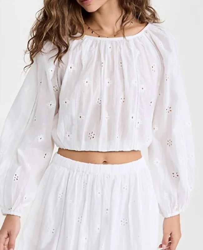 Feminine Style Promotions Yara Top In White