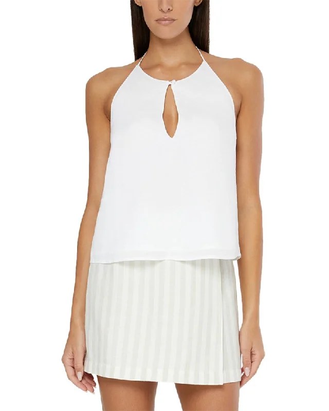 Chic Style, Always In Vogue Onia Air Linen-Blend Keyhole Halter Top