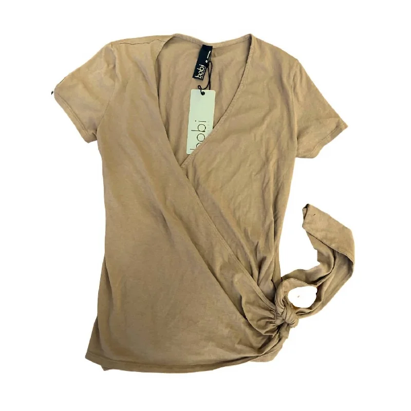 Cool Prices Women's Half Wrap Surplice T Shirt In Java