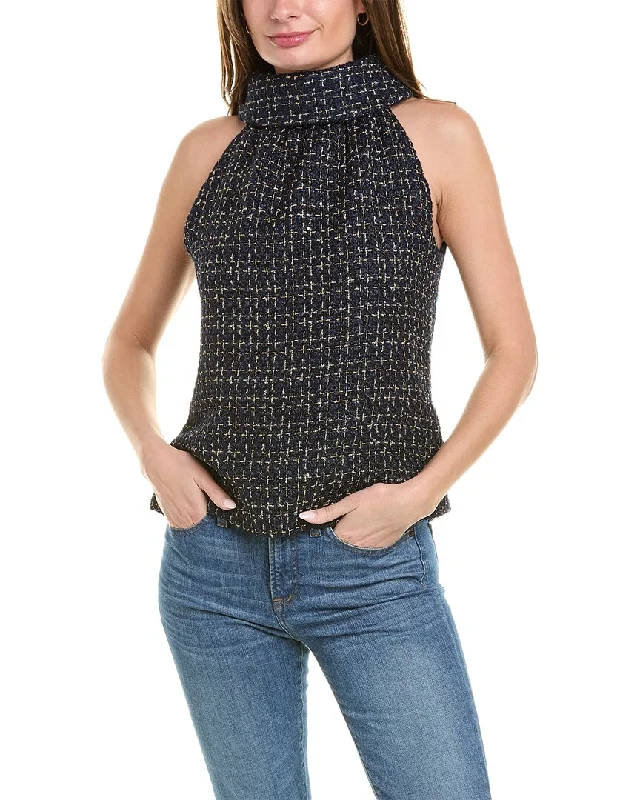 Break Fashion Norms Sail to Sable Cowl Neck Wool-Blend Top