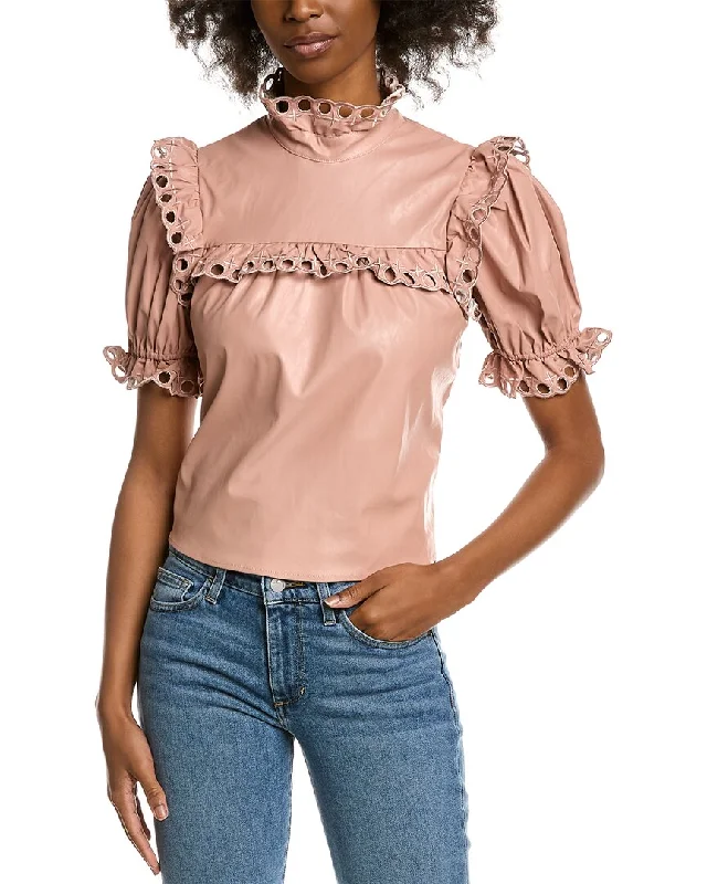 Best Sellers Stellah Eyelet Trim Top