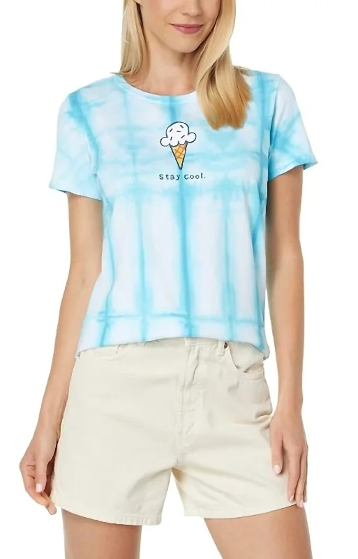 Absurdly Cheap Sale Stay Cool Cone Shirt In Island Blue Tie Dye