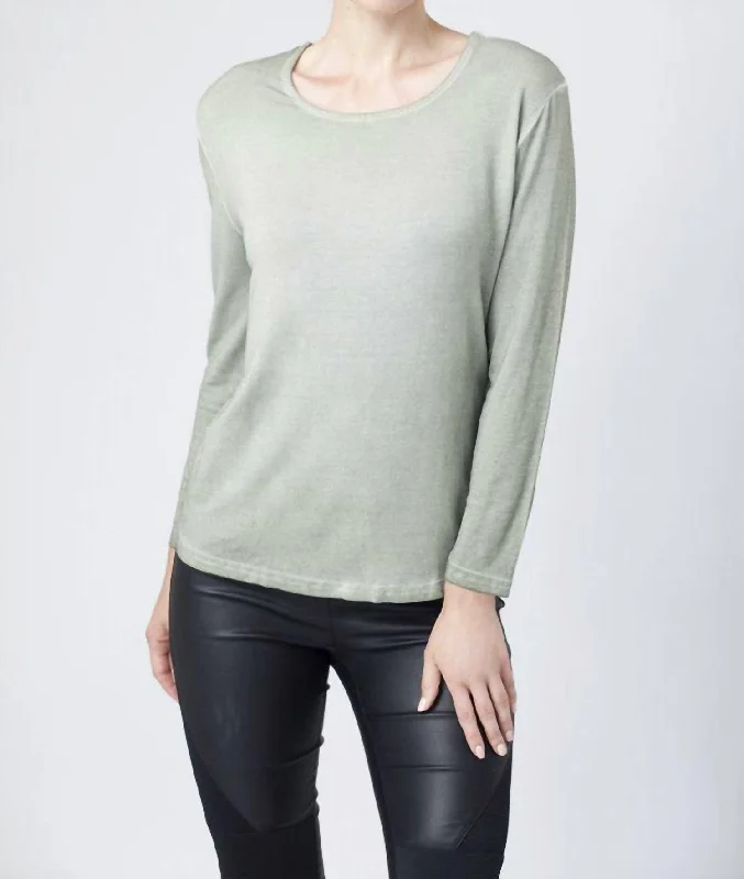 Crazy Price Slashing Scoop-Neck Top In Olive