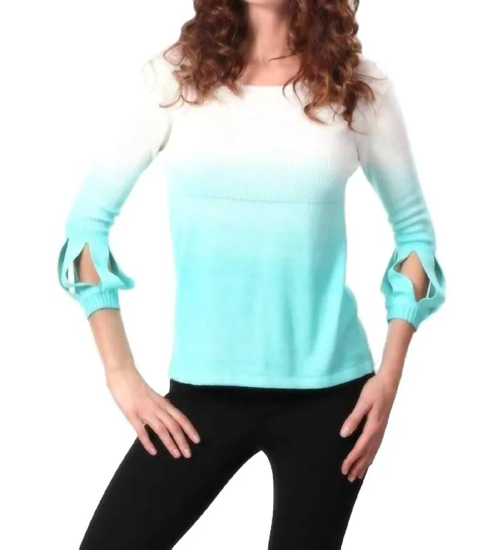 New Season Fashion Preview Ombre Cutout Empire Top In Aqua