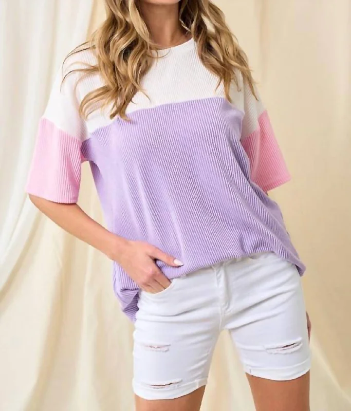 Playful Fashion Offers Pastel Primavera Top In Multi