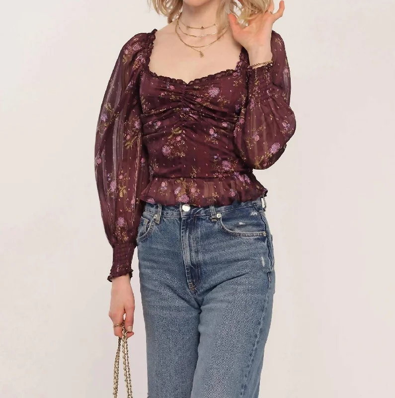 Discover Now Ariana Top In Aubergine