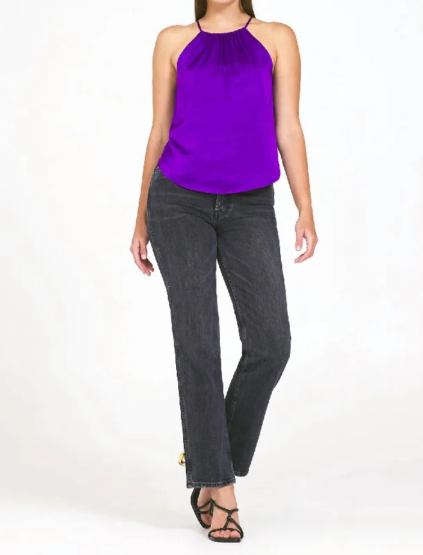 Imeless Style Fiorella Satin Top In Magenta