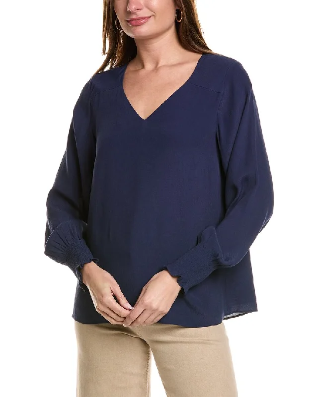 Stylish Statements Sail to Sable V-Neck Top