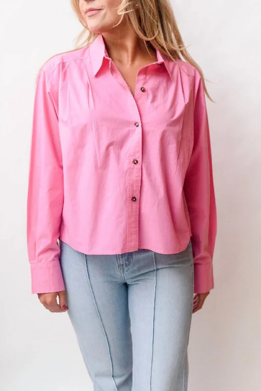 Must-Have Style Discounts Oceane Pleated Shirt In Hot Pink