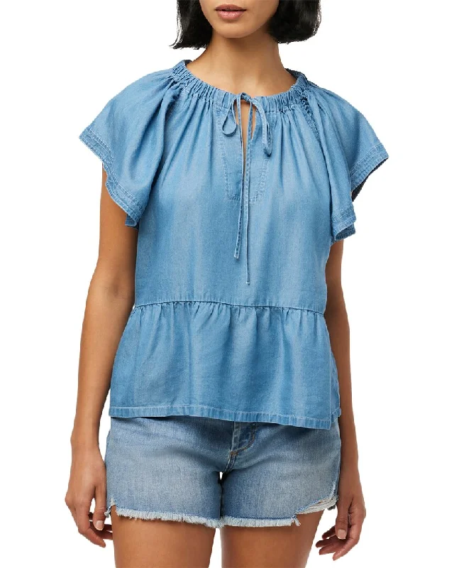 Absurdly Cheap Sale JOE'S Jeans Chambray Flutter Top