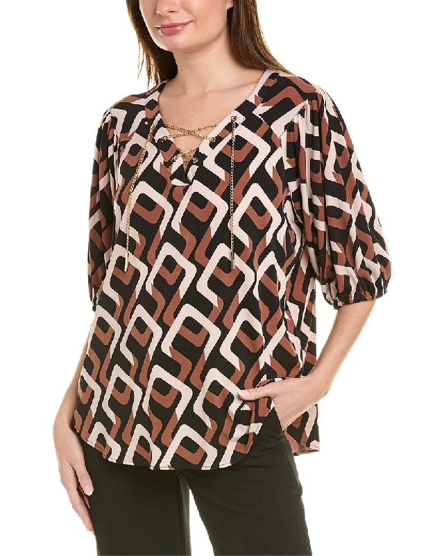 Crazy Price Slashing Joseph Ribkoff Lace-Up Top