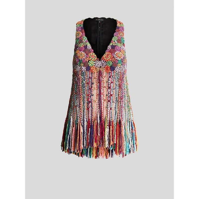 Season Sale Fringed Crocheted Waistcoat