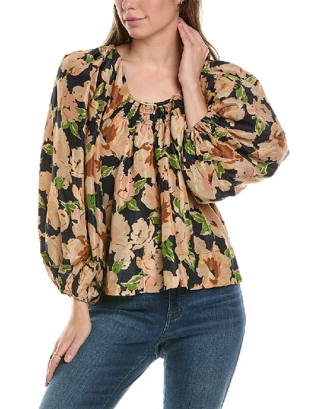 Chic & Modern Sales THE GREAT The Magpie Silk Top