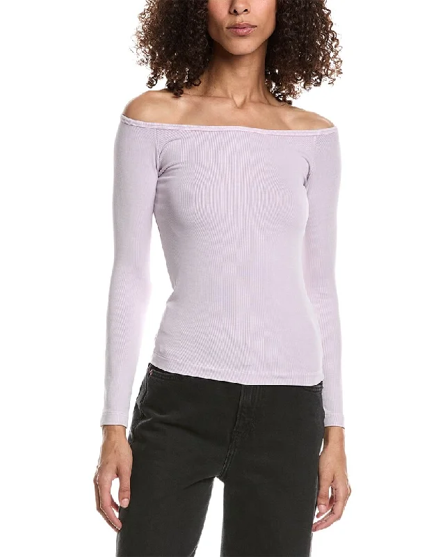 Flirty Fashion Discounts John Elliott Mineral Wash Gemini Rib Top