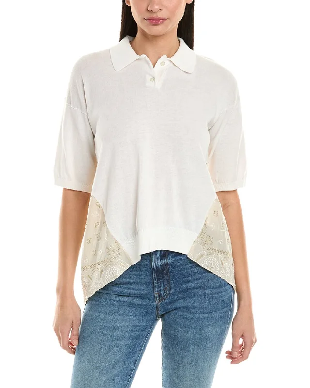 Contemporary Casual Deals ALPHA STUDIO Embroidered Top