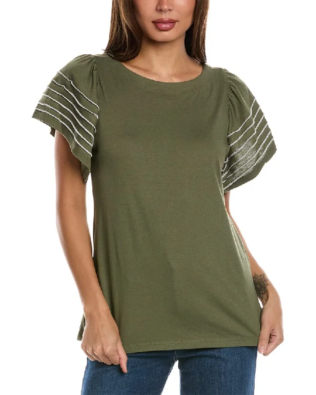 Must-Have Style Discounts Jones New York Flutter Sleeve Top