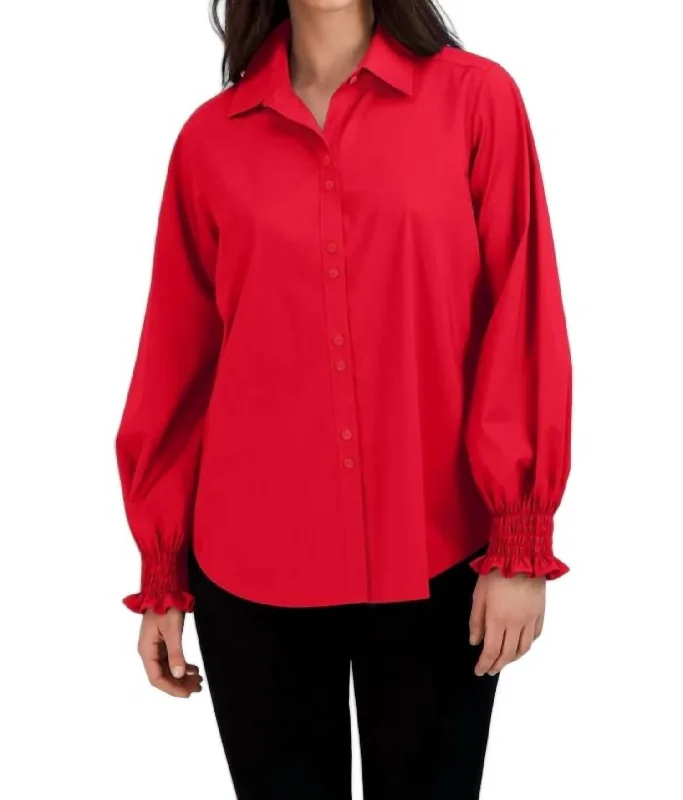 Flash Sale Olivia Shirt In Simply Red