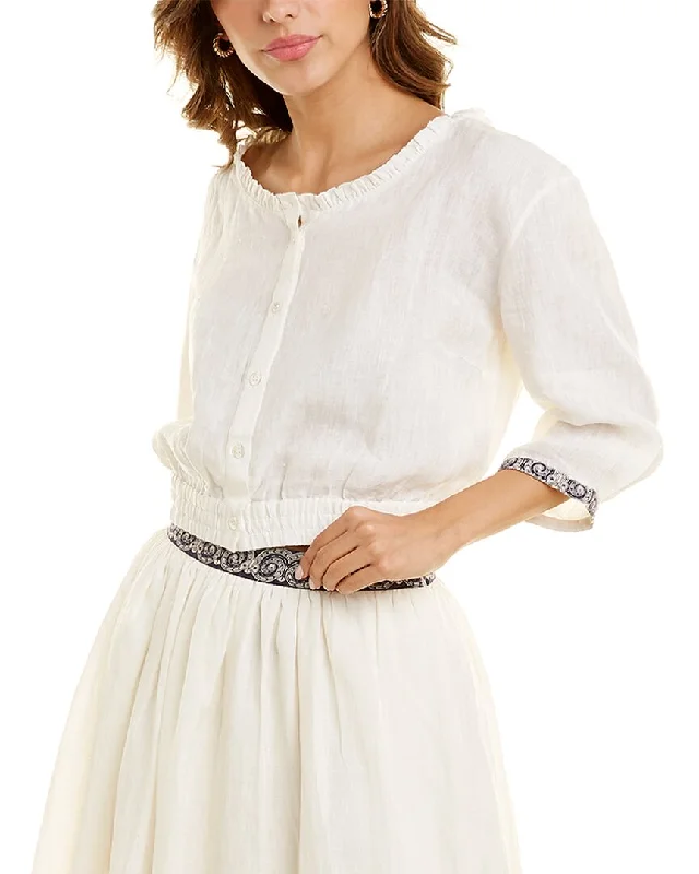 Essentials On Sale Le Sirenuse Rosei Calypso Linen Top