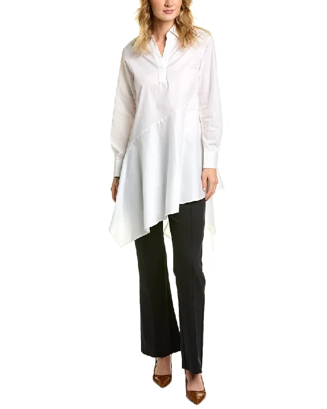 Weekend Exclusive Natori Poplin Flounce Shirt