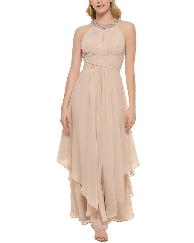 Women's Apparel And Garments Smart Casual Deals Eliza J Halter Chiffon Gown