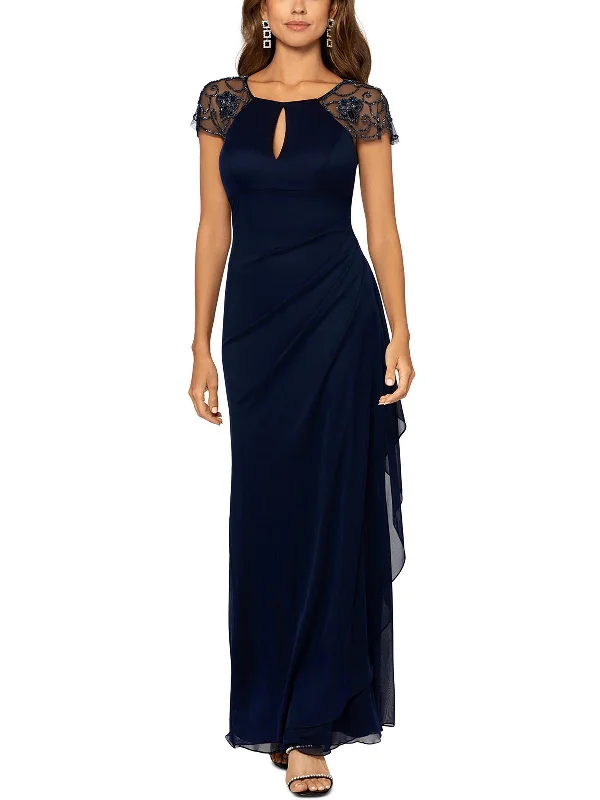 Timeless Women's Clothing Unleash Your Trendy Side Womens Beaded Polyester Evening Dress