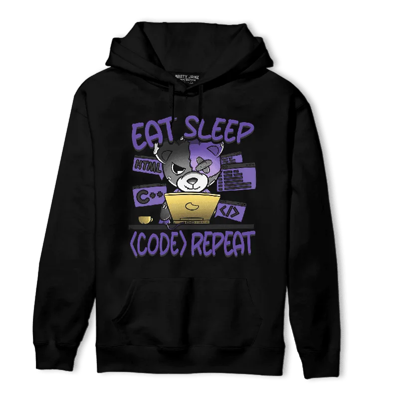 All-Season Unisex Clothing Collection Hot Items NastyJamz Field Purple 12s Hoodie Match Eat Sleep Code BER