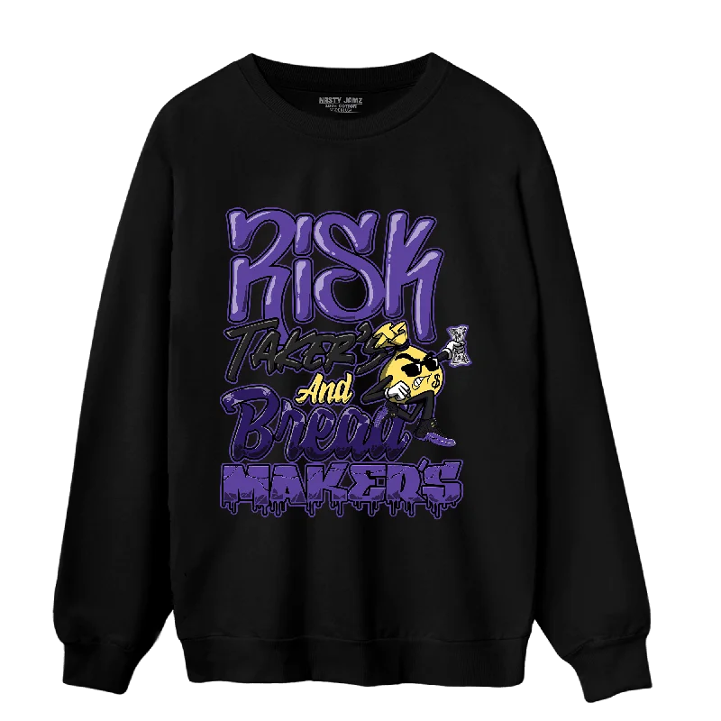 Modern Unisex Wardrobe Staples Vibrant Style Promotions NastyJamz Field Purple 12s Sweatshirt Match Making Our Bread