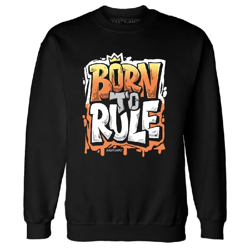 Fashion-Forward Unisex Apparel Limited Time Flash Sale AM TW White Orange NastyJamz Sweatshirt Match Born To Rule