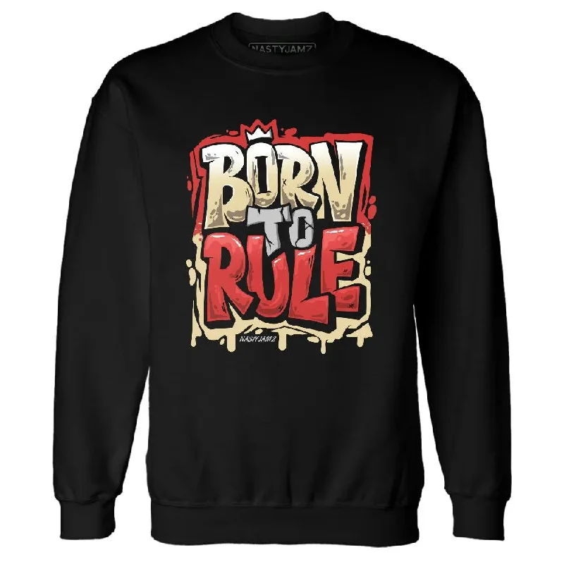 Minimalist Unisex Wardrobe Must-Haves Vintage-Modern Style Offers Dunk Strawberry Waffle NastyJamz Sweatshirt Match Born To Rule