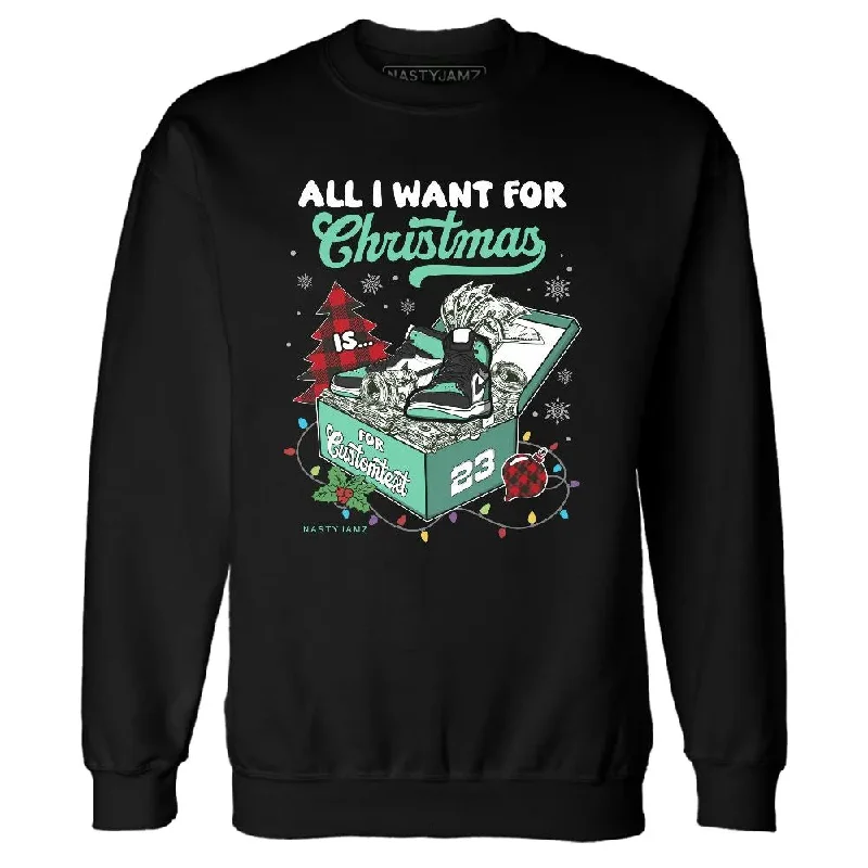 Relaxed-Fit Unisex Fashion For All-Day Comfort Chic Styles High OG Green Glow 1s NastyJamz Sweatshirt Match Dollar Sneaker Box Christmas Custom Text