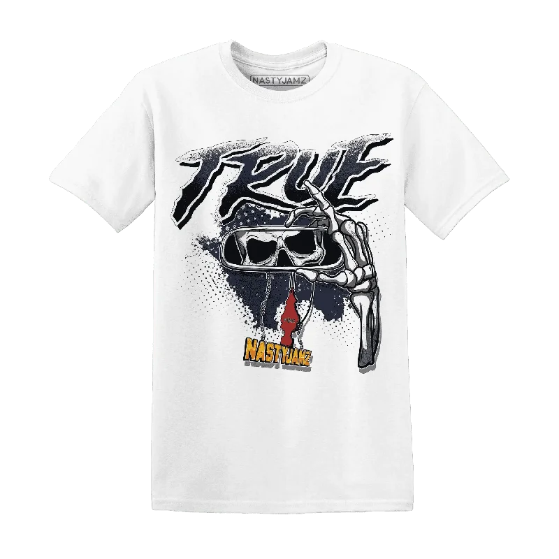 Functional And Stylish Unisex Wear Timeless Style Promotions NastyJamz White Navy 6s T-Shirt Match TRUE