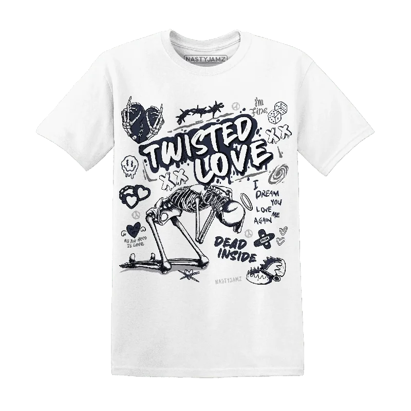 Versatile Unisex Layering Pieces Modern Fashion Sale NastyJamz White Navy 6s T-Shirt Match Twisted Love