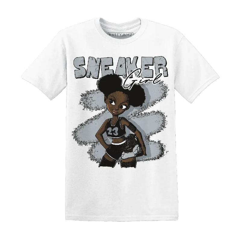 Classic And Timeless Unisex Style Exclusive Fashion Deals NastyJamz Wolf Grey 12s T-Shirt Match Black Sneaker Girl