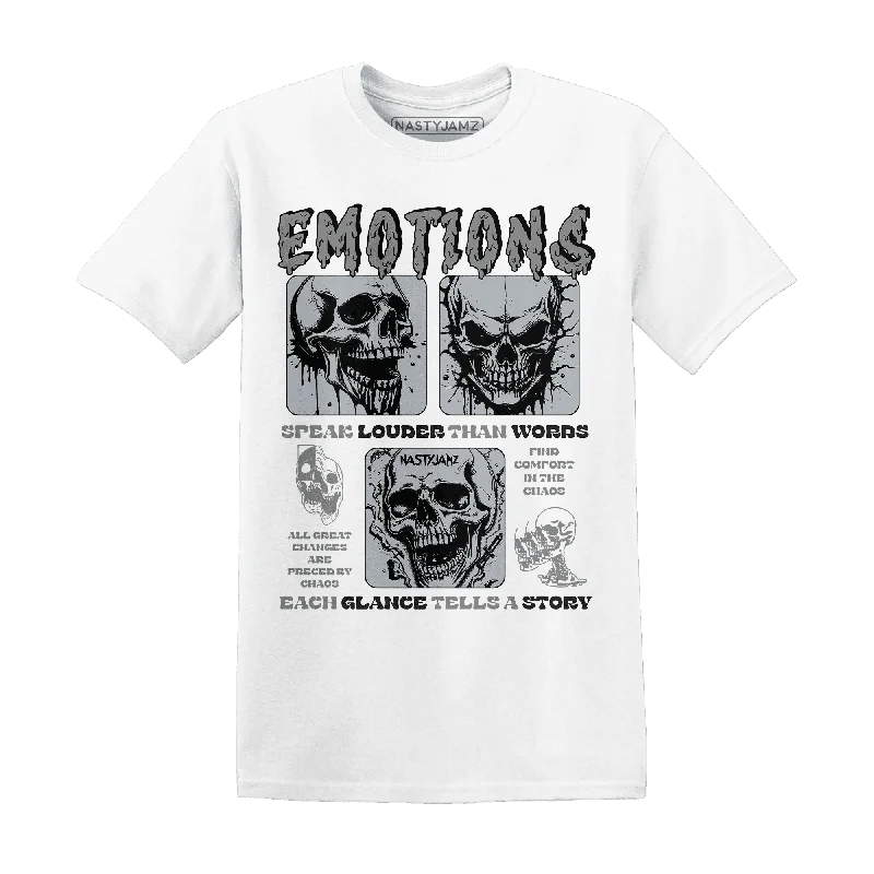 Sleek And Contemporary Gender-Free Outfits Contemporary Fashion Sale NastyJamz Wolf Grey 12s T-Shirt Match Emotions Skull