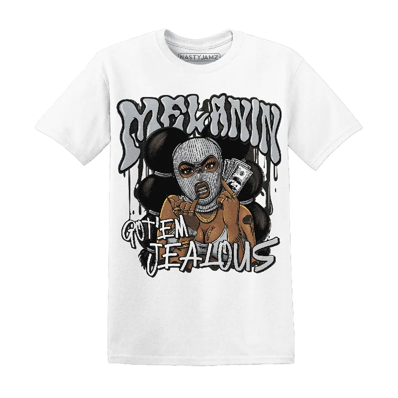 Breathable And Lightweight Unisex Wear Luxe Style Discounts NastyJamz Wolf Grey 12s T-Shirt Match Melanin Got Em Jealous